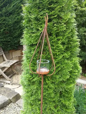 Produktbild von Edelrost Gartenstecker Windlicht Flammenzwiebel