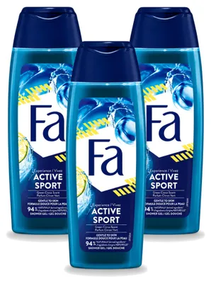 Produktbild von 3 x Fa Men Active Sport Deodorant Spray - 150 ml - Vorteilspackung - 3 Stücke