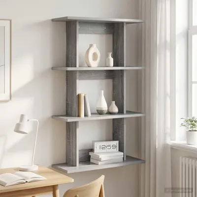Obrázok produktu pre Maison Exclusive – Nástenná polica, sivá farba Sonoma, 56 x 20 x 90 cm