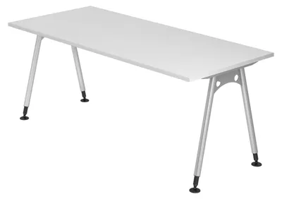 Zdjęcie produktu dla Biurko bümö seria A – kolor: biały, wymiary: 180 x 80 cm