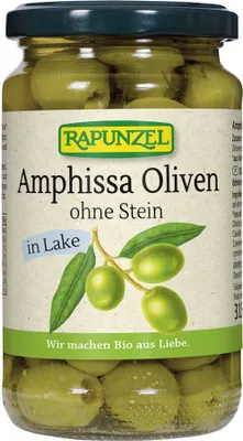 Produktbild von Rapunzel - Oliven Amphissa grün, ohne Stein in Lake - 315g