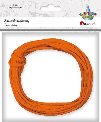 Image de Cordon en papier 5m Orange Titanum