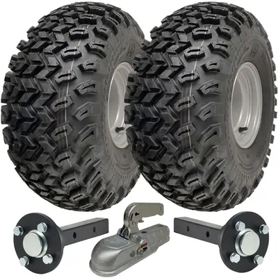 Image de 22x11.00-8 Utility ATV Quad Trailer Kit Wheels Axles & Hitch P334 Capacity 900kg