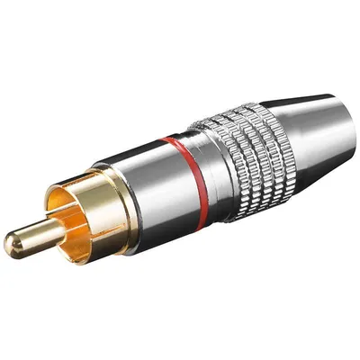 Immagine prodotto di goobay Cinchstecker high quality Metallausführungvergoldete Kontakte rot (Bulk)