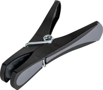 Produktbild von Wäscheklammern Mod. Bolt, 24er Set, extra lange 8 cm, rutschhemmende Gummierung, Schwarz