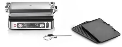 Immagine prodotto di Multifunction grill - BRAUN - Multi Grill 9 Pro - 2200 W - 3 heating positions - Black / Steel