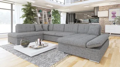 Produktbild von MIRJAN24 Ecksofa Bergen mit Bettkasten, Regulierbare Armlehnen, U-Form Schlafsofa vom Hersteller, Wohnlandschaft (Lawa 05, Ecksofa: Rechts)