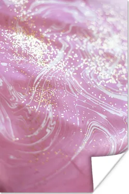 Produktbild von MuchoWow® Poster Marmor - Rosa - Weiß - Glitter 120x180 cm - Kunstposter