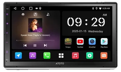 Image de Lecteur multimédia pour voiture, taille standard, compatible avec les smartphones, compatibilité universelle, standard