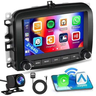 Obrázok produktu pre Android autorádio s operačným systémom 13 - 7-palcový displej - Bluetooth, Wi-Fi, GPS navigácia - pre vozidlá Fiat 500L (ročníky 2013-2019)