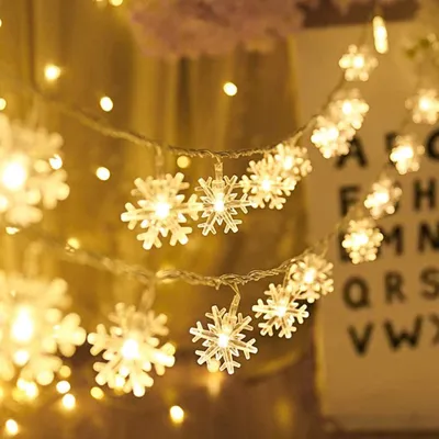 LED-Lichterkette 6 m, 40 warmweiße LEDs, batteriebetrieben