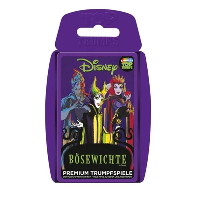 Produktbild von Top Trumps Disney Bösewichte Quartettspiel Kartenspiel Quartett Karten Spiel