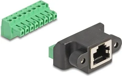 Produktbild von DELOCK RJ45 Buchse zu Terminalblock Adapter zum Einbau 8Pin
