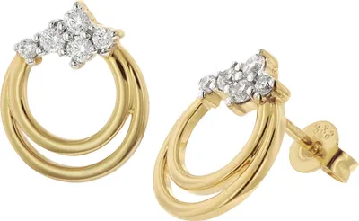 GLIZZ GL8147 Damen-Ohrringe Gold 333/8K Zirkonia Ohrstecker 1