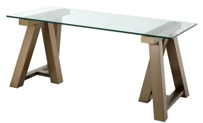 Immagine prodotto di Casa Padrino scrivania in ottone 180 x 80 x h. 78 cm - Mobili per ufficio