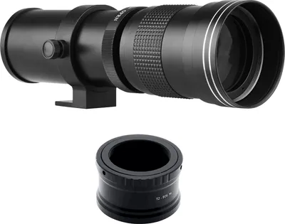 Produktbild von Kamera MF Supertelezoomobjektiv F/8.3-16 420-800mm T2 Mount mit M-Mount Adapterring 1/4 Gewinde Ersatz fuer Canon M M2 M3 M5 M6 Mark II M10 M50 M100 M200 Kameras