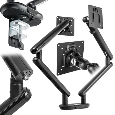 Zdjęcie produktu dla Uchwyt na 2 Monitory SPAF120B | Ergonomia i Porządek na Biurku