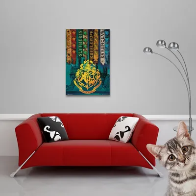 Immagine prodotto di Harry Potter - Poster - Bandiere delle case + 1 Ü-Poster dimensioni 61x91,5 cm