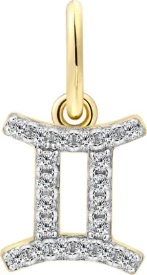 Produktbild von XENOX Charm-Anhänger Sternzeichen ZWILLING vergoldet XS10462
