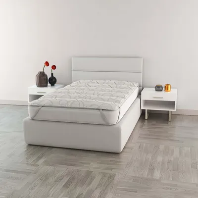 Topper mit Elastiken, Kaschmir, 80x195 cm, Einzelbett