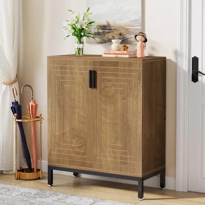 Image de Armoire à chaussures,  meuble à chaussures à 5 niveaux avec portes, meuble pouvant contenir 20 paires de chaussures, armoire de rangement pour chaussures, pour le salon et la chambre à coucher