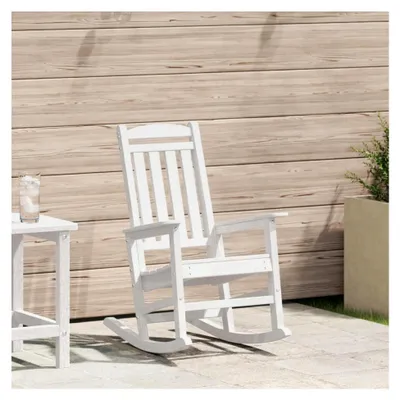 Produktbild von Garten Schaukelstuhl Weiß 70x92x108 cm HDPE