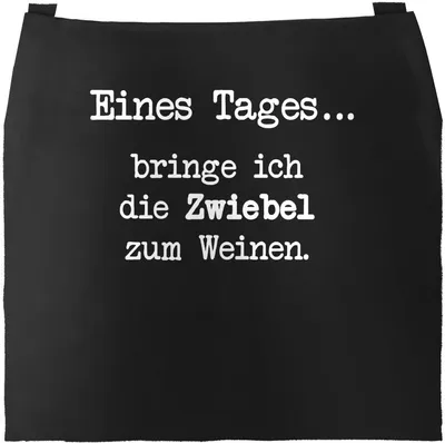 Produktbild von Grill-Schürze Kochschürze für Männer mit Spruch Eines Tages bringe ich die Zwiebel zum Weinen Moonworks® schwarz unisize