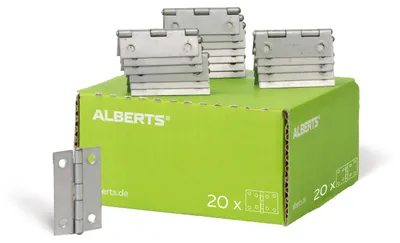 Produktbild von Alberts 849955 Scharnier | schmal | sendzimirverzinkt | 51 x 30 mm | 20er Set