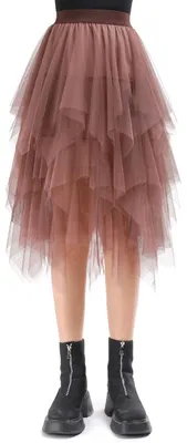 Produktbild von Solidchoice – Langer Tüllrock für Damen, ideal für festliche Anlässe
