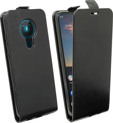 Zdjęcie produktu dla Etui z klapką na telefon komórkowy Nokia 5.3 Pionowe składane etui ochronne Flip Cover Czarny
