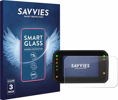 Produktbild von 3x Savvies Schutzglas Folie für Honda ADV350 5" 9H Panzer Schutzfolie Glas Displayschutz klar transparent