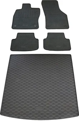 Produktbild von Rigum Gummi Fußmatten + Kofferraumwanne im Set für VW Golf 7 Variant