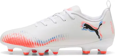 Produktbild von Puma FUTURE 8 PLAY FG/AG Jr PUMA White-PUMA Black-Glowing Red 32.5