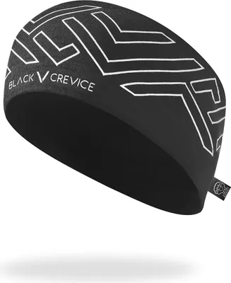 Produktbild von BLACK CREVICE Damen/Herren Merino Stirnband/Headband | Schwarz