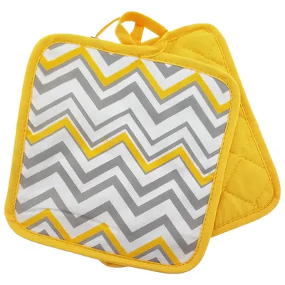 Produktbild von 2er Topflappen ca.20 x 20cm, gelb