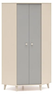 Image de Armoire d'angle Armoire Mevel 80x80x190cm Choix de couleur 2 portes