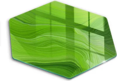 Produktbild von Glasschneideplatte - Herdabdeckplatte - Hexagon 40 cm -Schneidebrett - Spritzschutz - Abstrakte Textur