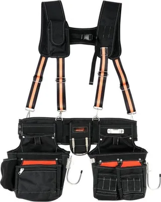 Obrázok produktu pre Polyesterový popruh na ruku 1680D s 29 vreckami, priemer 736,6–1371,6 mm, výstuž v páse 50,8 mm, popruh na náradie pre remeselníkov, tesárov a elektrikárov