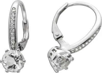 Produktbild von Ohrringe Silber 925 weiße Natur Topase Zirkonia