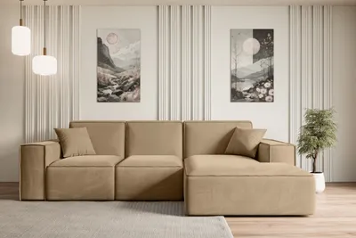 Produktbild von ALTDECOR Ecksofa in L-Form SERRA-L - 266x169x80 cm Beige - Corner Sofa Bett Eckcouch Couch Wohnlandschaft Cauchsofa