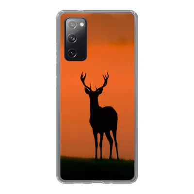 Produktbild von MuchoWow® Handyhülle Schutzhülle Hülle für Samsung Galaxy S20 FE Hirsch - Scherenschnitt - Nebel Silikon Softcase Handy Hülle - Abdeckung