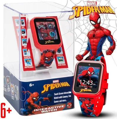 Obrázok produktu pre Detské inteligentné hodinky Spider-Man, detské hodinky so selfie kamerou, foto a video, stopkami, 6 hrami, 3 pozadiami, 10 ciferníkmi, sledovaním telesnej kondície, budíkom