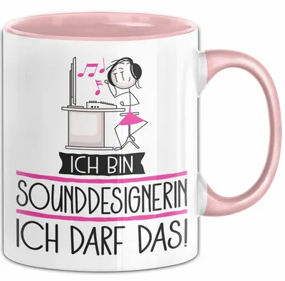 Produktbild von Geschenk für Sounddesignerin Tasse Lustige Geschenkidee Geburtstag Ich Bin Sounddesignerin Ich Darf Das (Rosa)