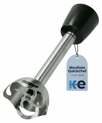Ersatz-Mixerarm für Moulinex QuickChef, Edelstahl, 4 Klingen, schwarz