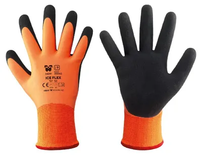 Produktbild von Black Thermal Gloves Ice Flex Polyester/Lattice Size 8