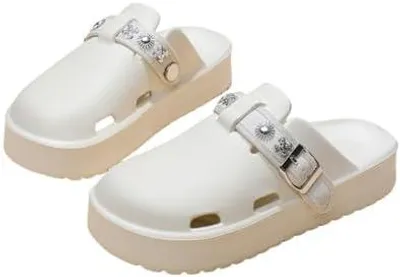 Produktbild von Clogs Damen Gartenschuhe Pantoffeln mit Eva Fußbett Geschlossene Bequeme Sommer Sandalen Latschen