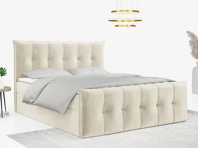 Produktbild von Boxspringbett, mit Fußteil, 2 Bettkästen - PREMIUM-11 - 140x200cm - Beige - H3