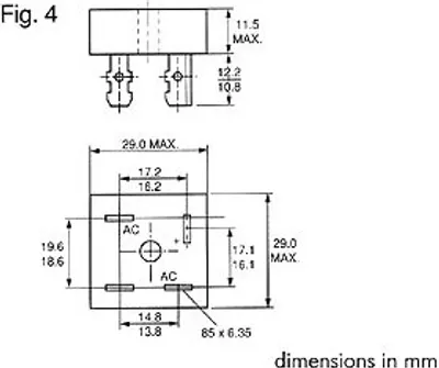 Produktbild von Brckengleichrichter 100V-25A (Kbpc2501)