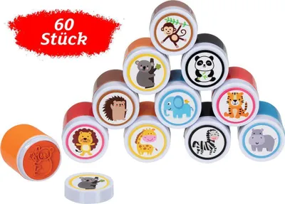 Produktbild von Motivstempel Tiere, 60 Stück