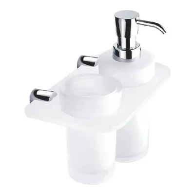 Obrázek produktu pro Nimco Bormo - Dvojitý držák dávkovače a sklenky, chrom BR X3-5831W-26